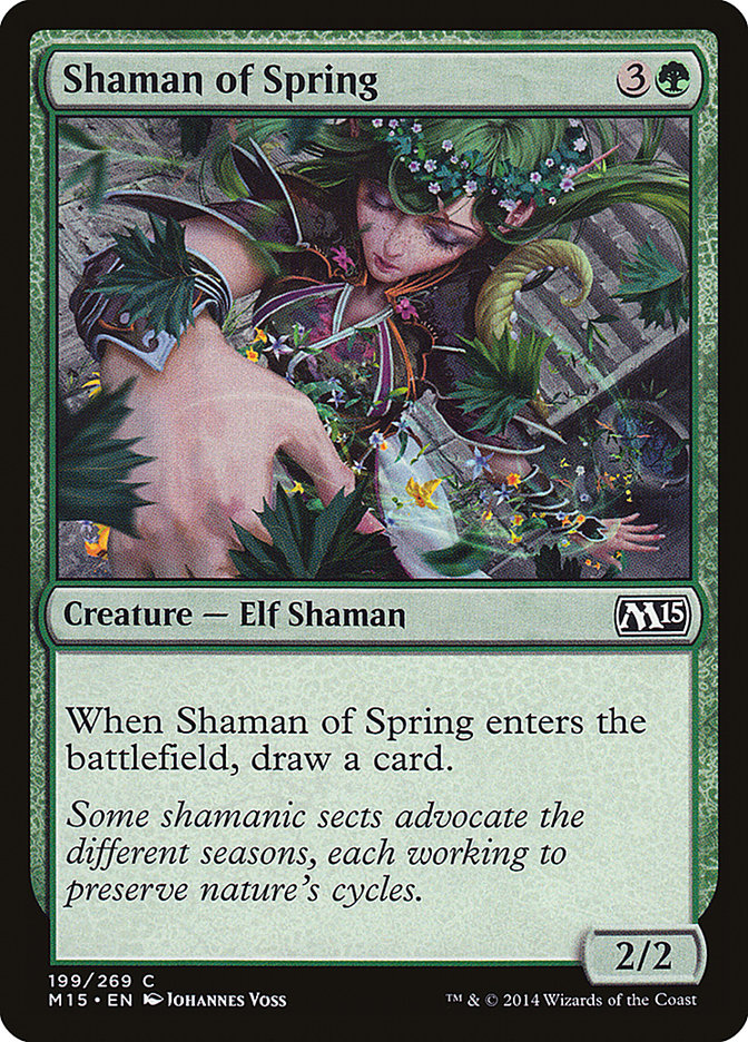 Shaman of Spring 199 (Magic 2015 (M15))  - Foil | Good Games Adelaide SA