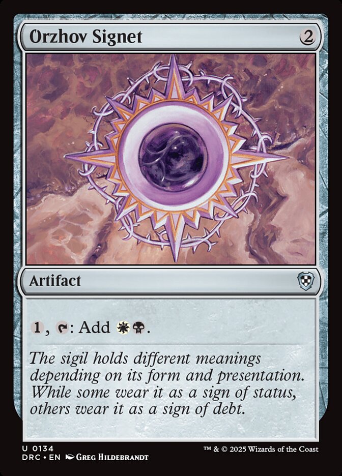 Orzhov Signet 134 (Commander: Aetherdrift)  | Good Games Adelaide SA