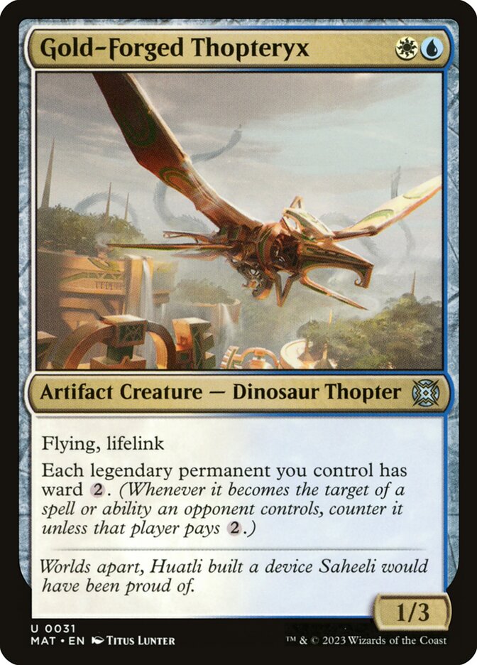 Gold-Forged Thopteryx 31 (March of the Machine: The Aftermath)  - Foil | Good Games Adelaide SA