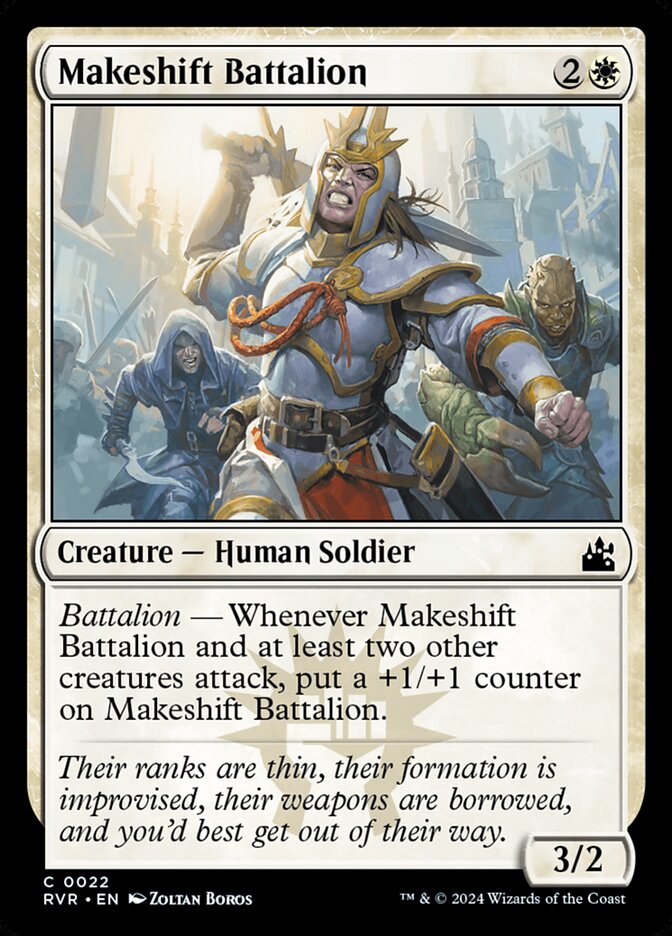 Makeshift Battalion 22 (Ravnica Remastered)  - Foil | Good Games Adelaide SA