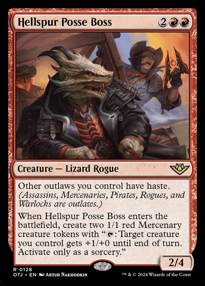 Hellspur Posse Boss 128 (Outlaws of Thunder Junction)  - Foil | Good Games Adelaide SA
