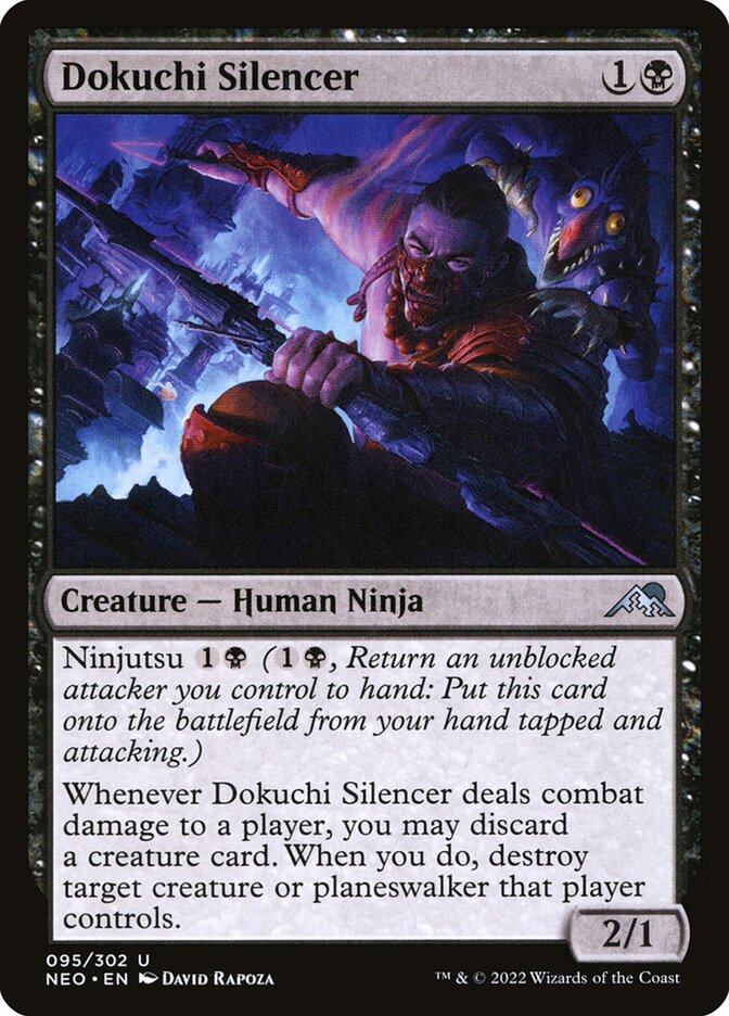Dokuchi Silencer 95 (Kamigawa: Neon Dynasty)  - Foil | Good Games Adelaide SA