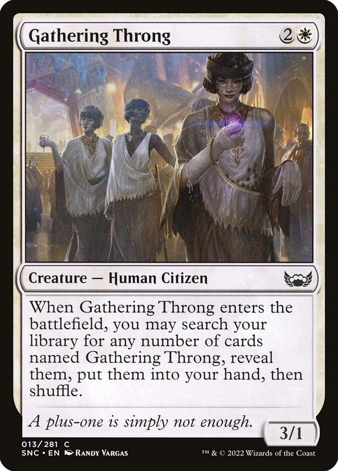 Gathering Throng 13 (Streets of New Capenna)  - Foil | Good Games Adelaide SA