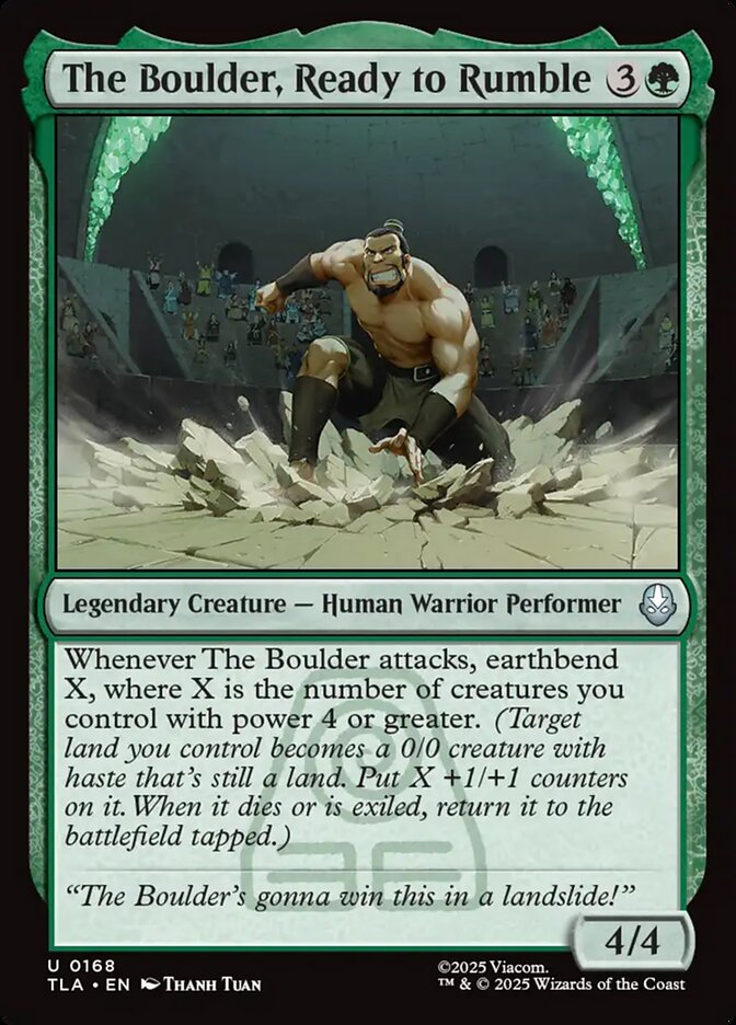 The Boulder, Ready to Rumble 168 (Avatar: The Last Airbender)  - Foil | Good Games Adelaide SA
