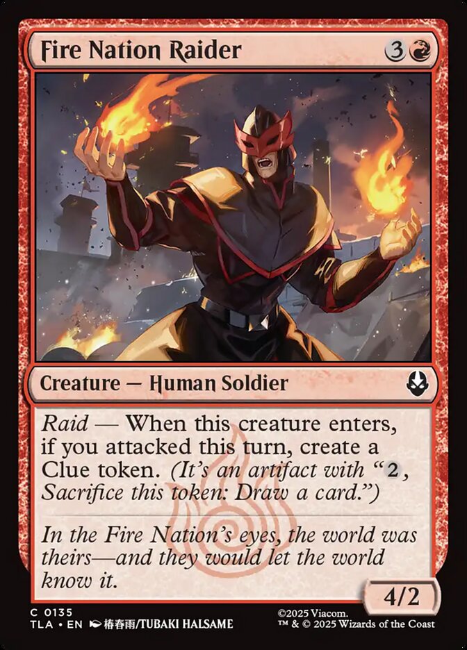 Fire Nation Raider 135 (Avatar: The Last Airbender)  - Foil | Good Games Adelaide SA