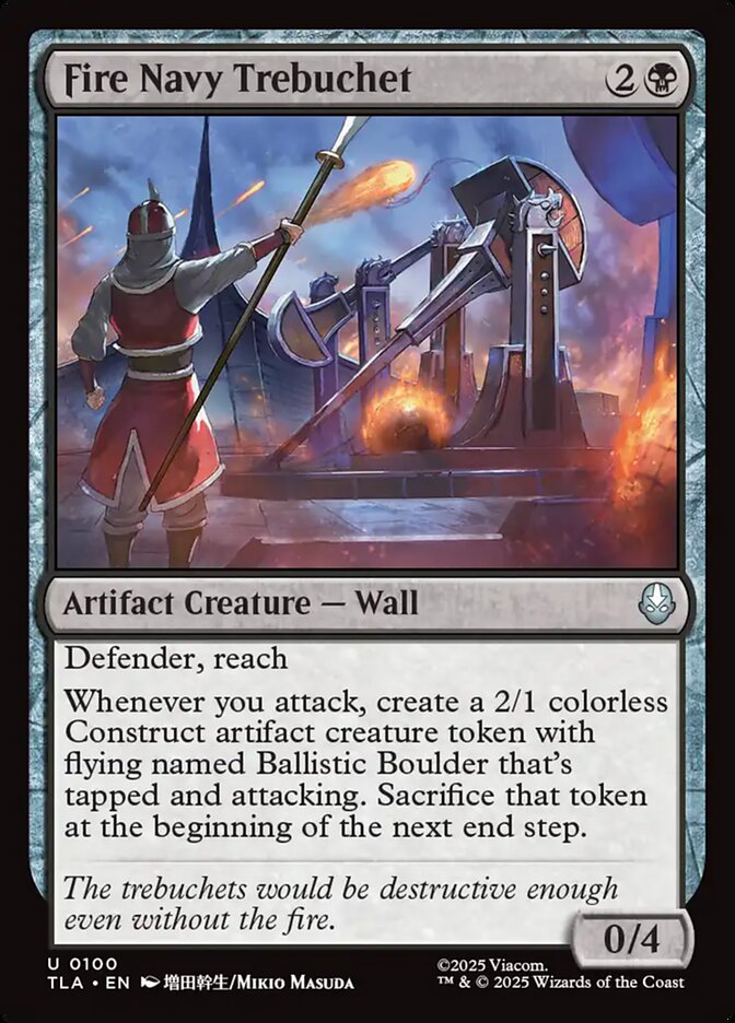 Fire Navy Trebuchet 100 (Avatar: The Last Airbender)  - Foil | Good Games Adelaide SA