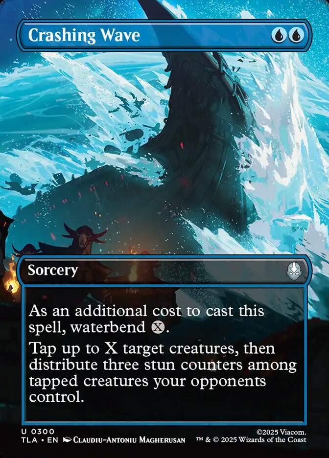 Crashing Wave Borderless 300/286 (Avatar: The Last Airbender)  - Borderless Foil | Good Games Adelaide SA