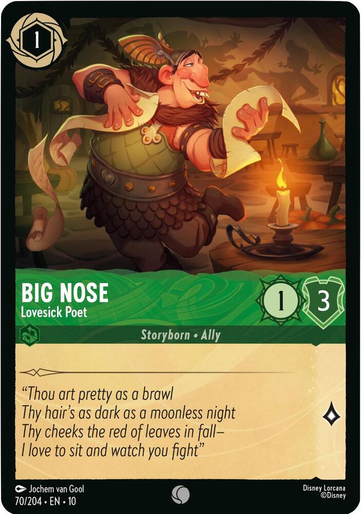 Big Nose Lovesick Poet 70/204 (Whispers in the Well)  - Cold Foil | Good Games Adelaide SA