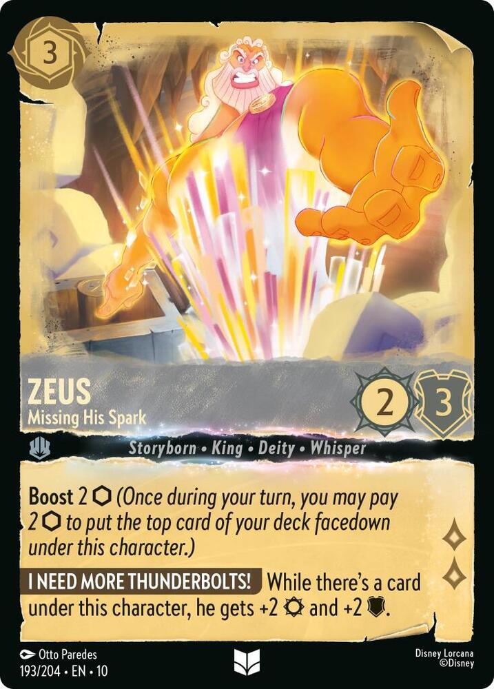 Zeus Missing His Spark 193/204 (Whispers in the Well)  | Good Games Adelaide SA