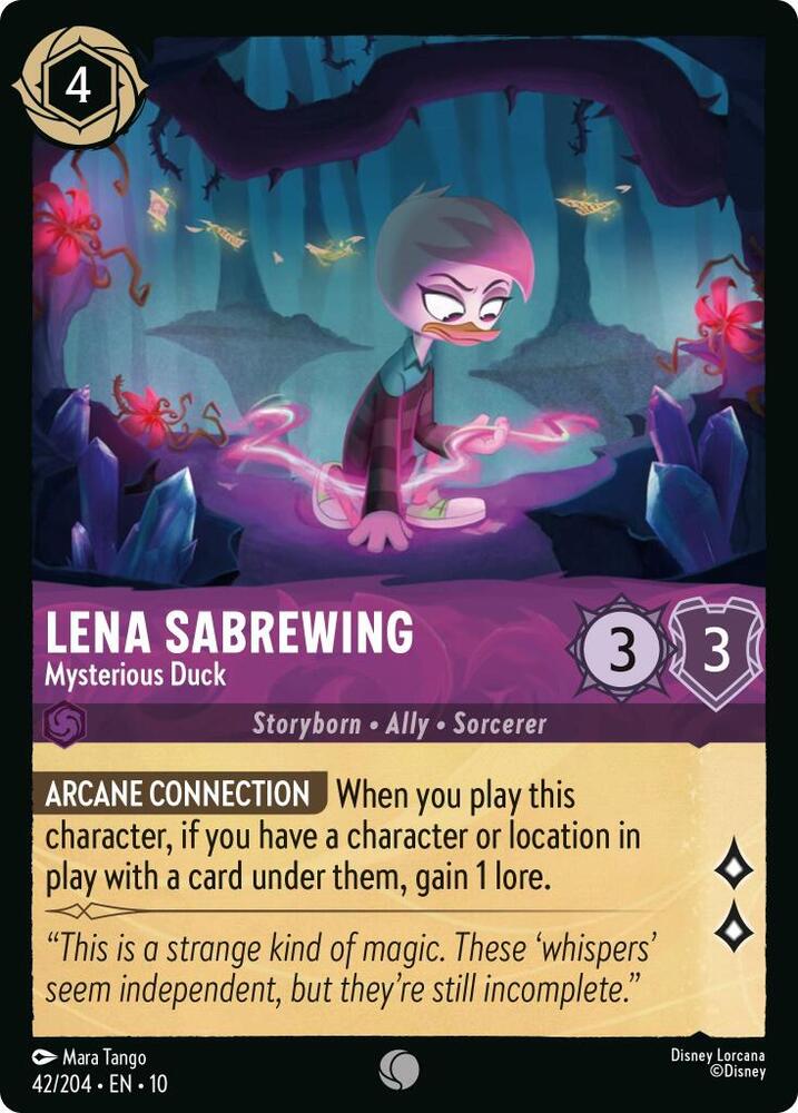 Lena Sabrewing Mysterious Duck 42/204 (Whispers in the Well)  - Cold Foil | Good Games Adelaide SA