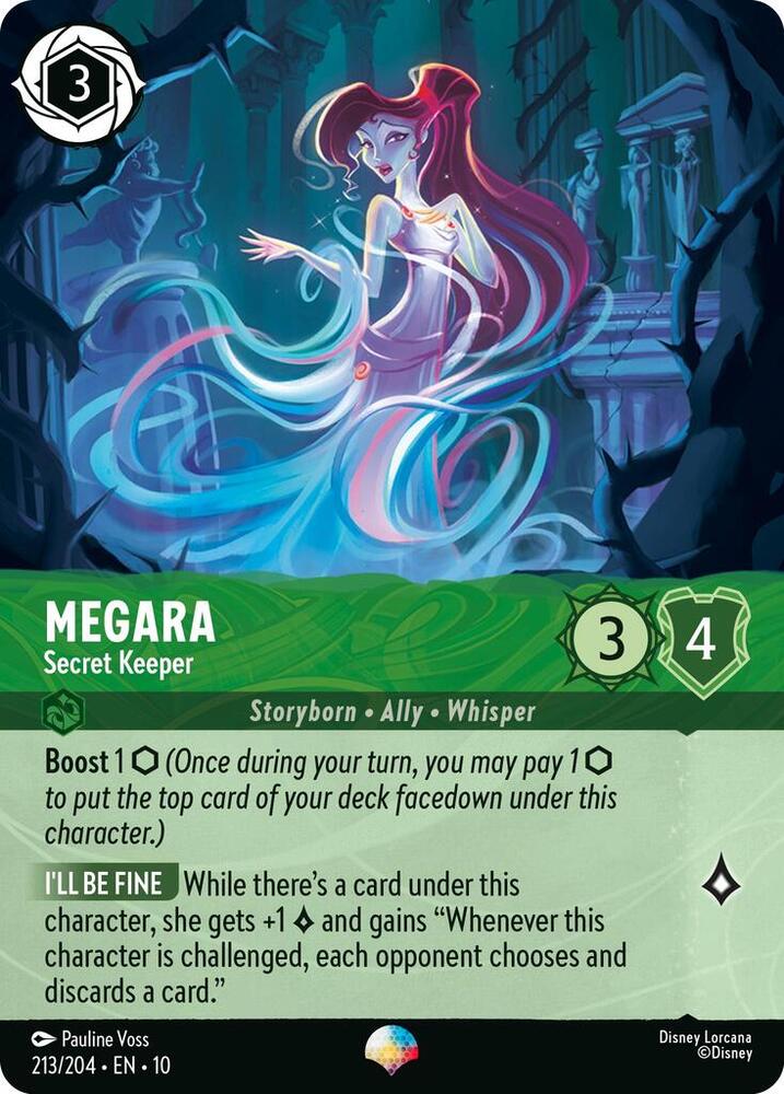 Megara Secret Keeper Epic 213/204 (Whispers in the Well)  - Holofoil | Good Games Adelaide SA