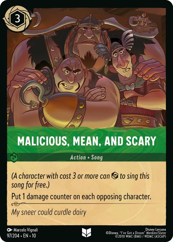Malicious Mean and Scary 97/204 (Whispers in the Well)  - Cold Foil | Good Games Adelaide SA