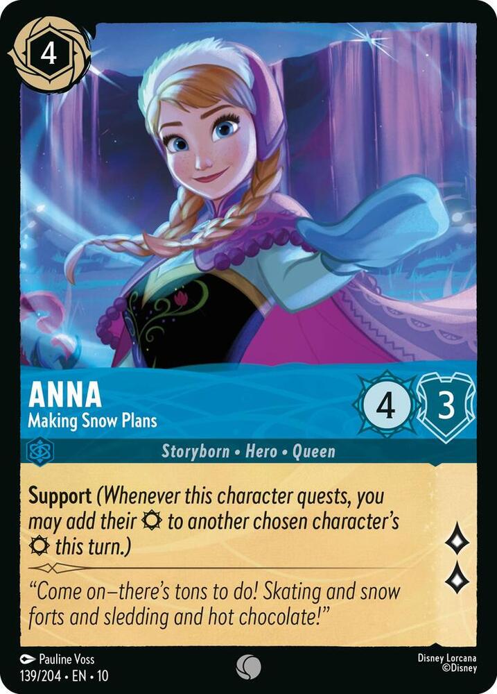 Anna Making Snow Plans 139/204 (Whispers in the Well)  - Cold Foil | Good Games Adelaide SA