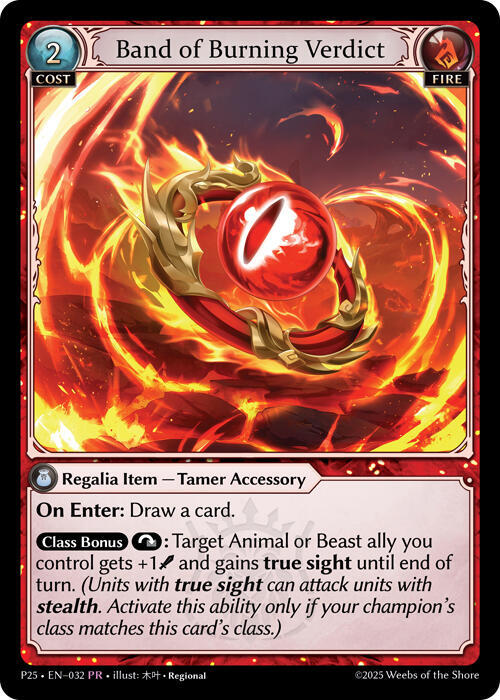 Band of Burning Verdict 032 (Promotional Cards)  - Foil | Good Games Adelaide SA