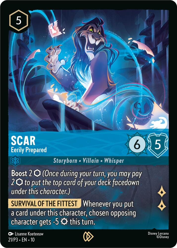 Scar Eerily Prepared 21 (Disney Lorcana Promo Cards)  - Cold Foil | Good Games Adelaide SA