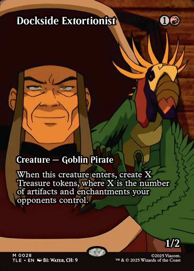 Dockside Extortionist Borderless 28/0 (Avatar: The Last Airbender: Eternal-Legal)  - Borderless Foil | Good Games Adelaide SA