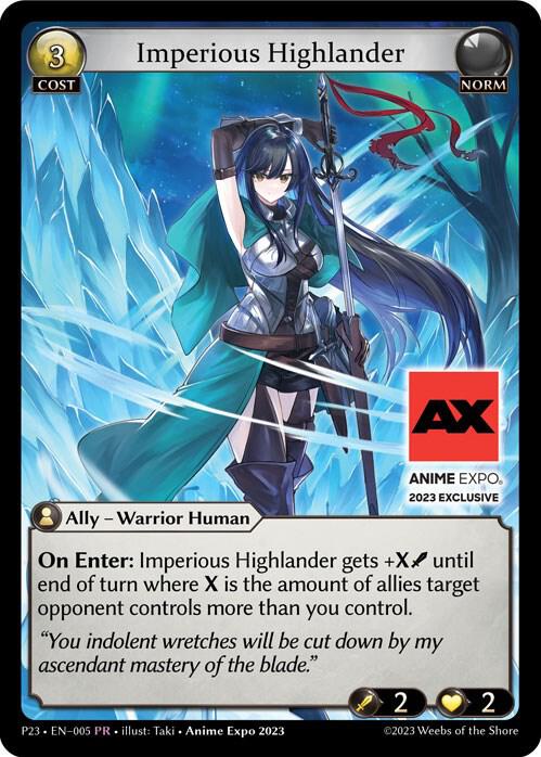 Imperious Highlander 005 (Promotional Cards)  - Foil | Good Games Adelaide SA