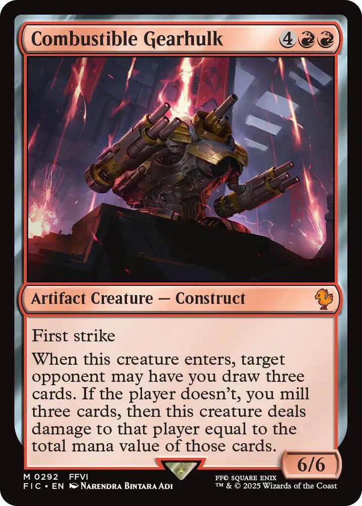 Combustible Gearhulk  292 (Commander: FINAL FANTASY)  - Foil | Good Games Adelaide SA