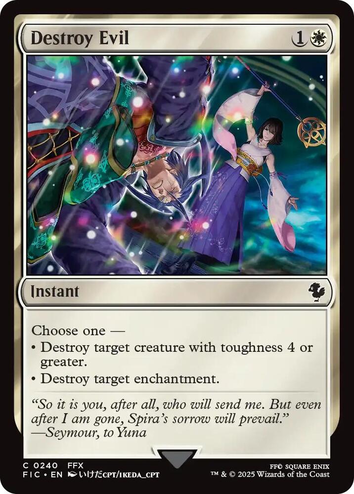 Destroy Evil  240 (Commander: FINAL FANTASY)  - Foil | Good Games Adelaide SA