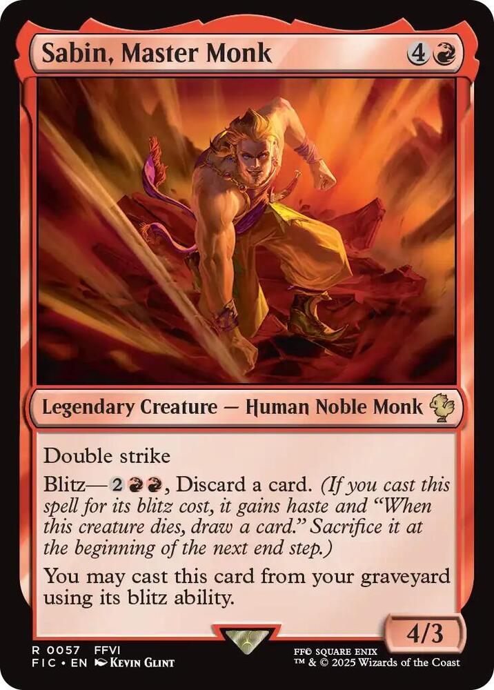 Sabin, Master Monk 57 (Commander: FINAL FANTASY)  - Foil | Good Games Adelaide SA