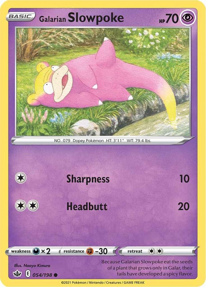 Galarian Slowpoke 054/198 (SWSH06: Chilling Reign)  | Good Games Adelaide SA
