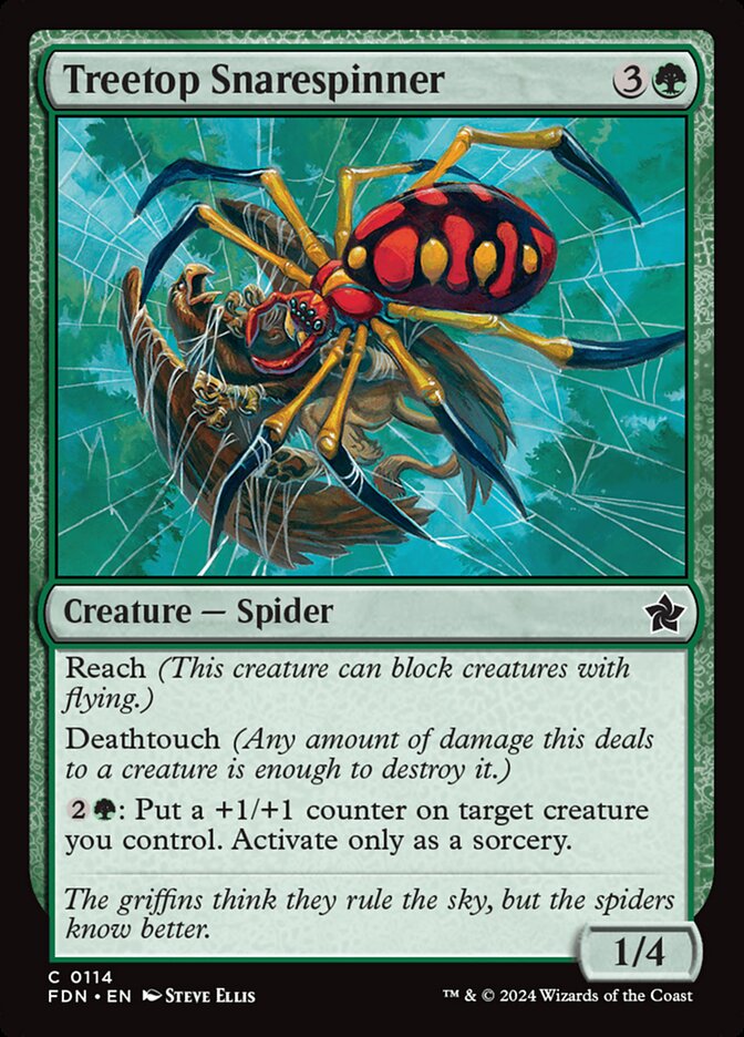 Treetop Snarespinner 114 (Foundations)  - Foil | Good Games Adelaide SA