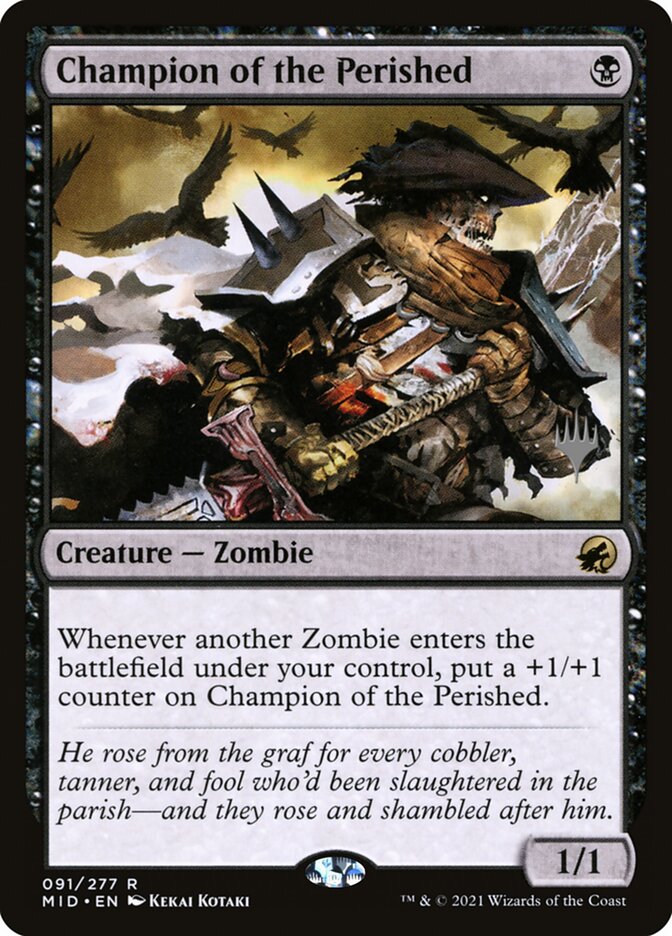 Champion of the Perished 91p/171 (Promo Pack: Innistrad: Midnight Hunt)  - Foil | Good Games Adelaide SA