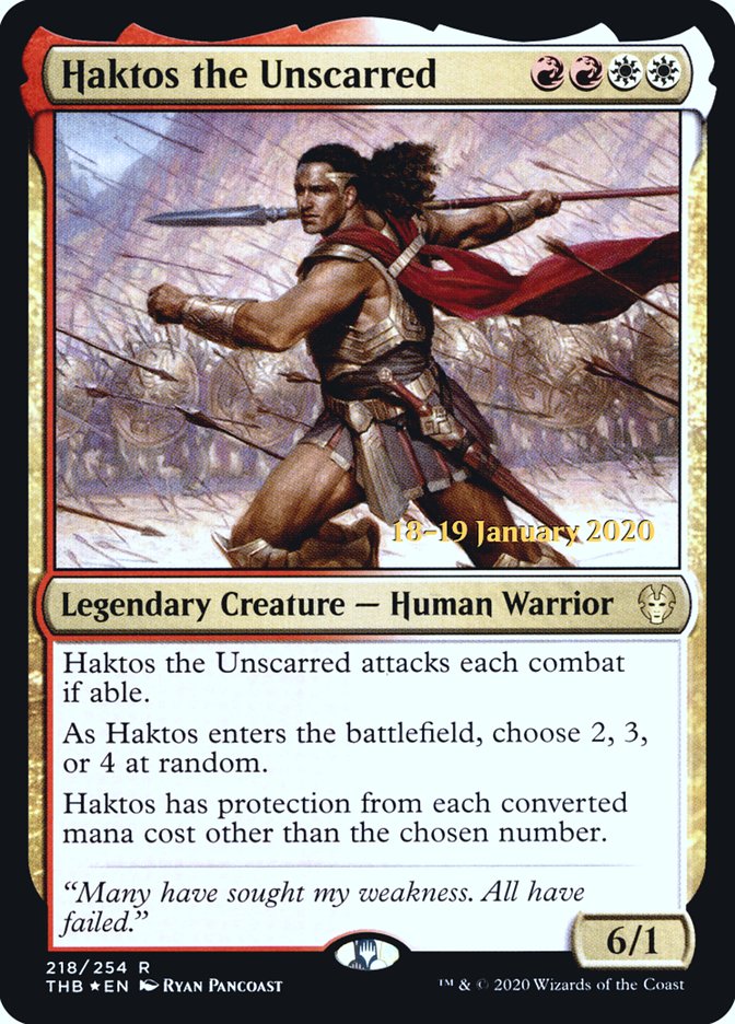 Haktos the Unscarred 218 (Prerelease Cards)  - Foil | Good Games Adelaide SA