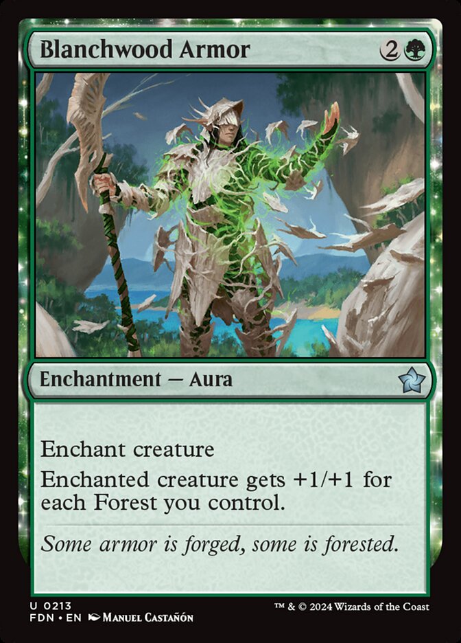 Blanchwood Armor 213 (Foundations)  - Foil | Good Games Adelaide SA