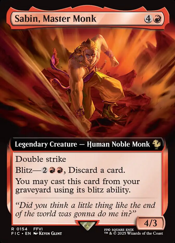 Sabin, Master Monk 154 (Commander: FINAL FANTASY)  - Foil | Good Games Adelaide SA