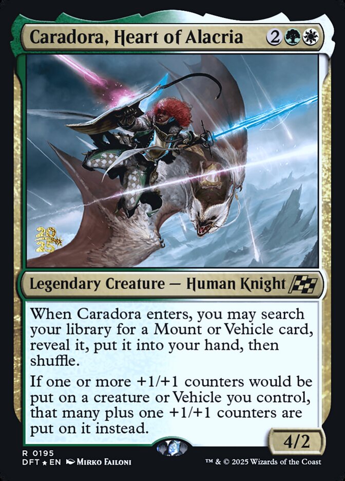 Caradora, Heart of Alacria 195 (Prerelease Cards)  - Foil | Good Games Adelaide SA