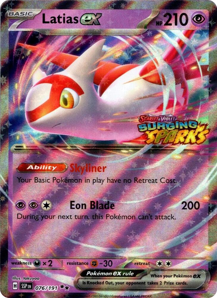 Latias ex Surging Sparks 076/191 (Miscellaneous Cards & Products)  - Holofoil | Good Games Adelaide SA