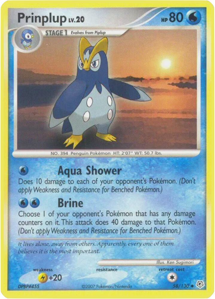 Prinplup 58/130 (Diamond and Pearl)  | Good Games Adelaide SA