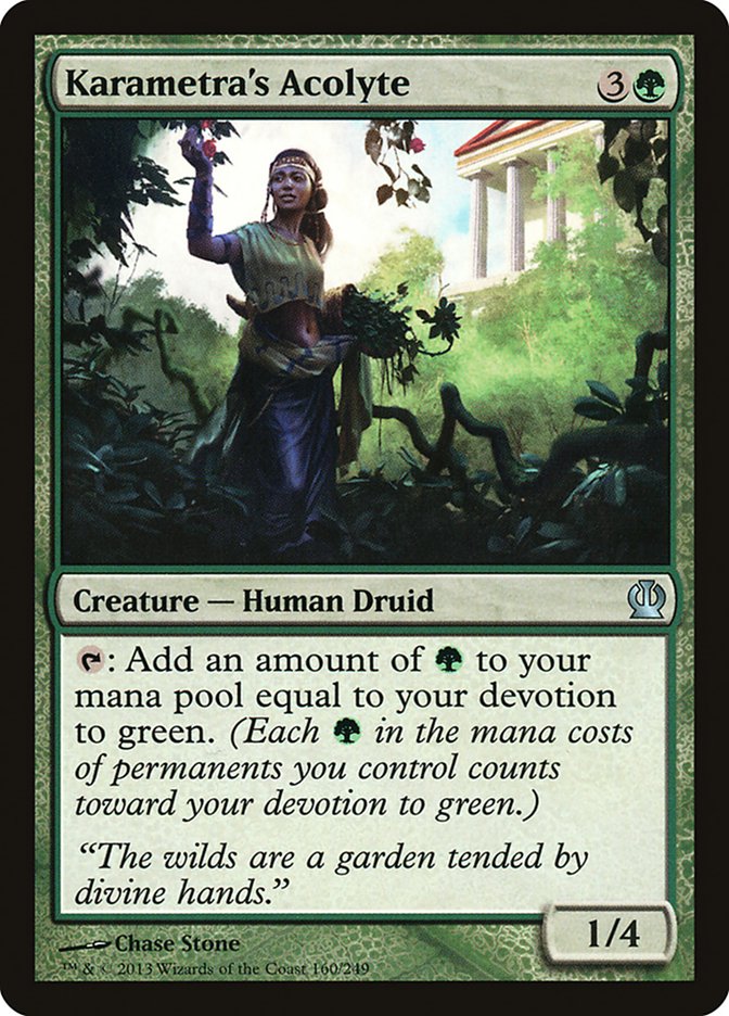 Karametra's Acolyte 160 (Theros)  - Foil | Good Games Adelaide SA