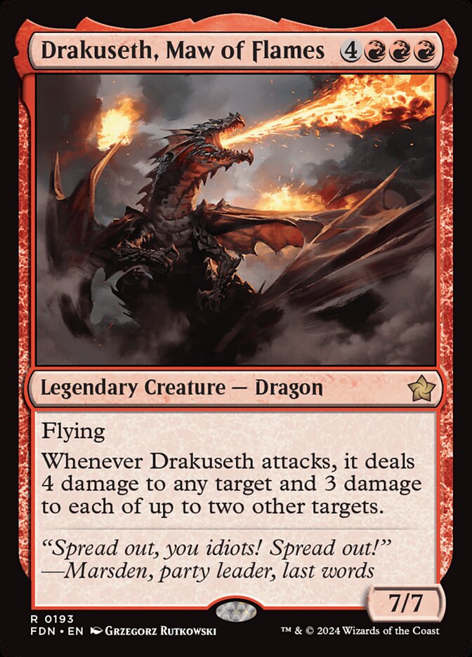 Drakuseth, Maw of Flames 193 (Foundations)  - Foil | Good Games Adelaide SA