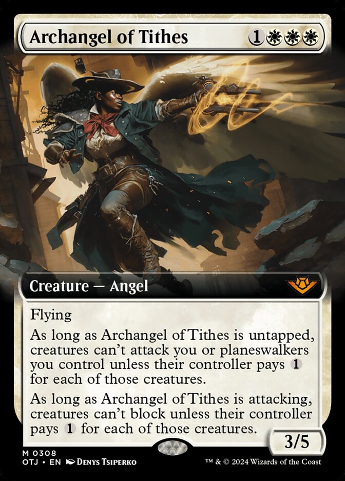 Archangel of Tithes Extended Art 308/286 (Outlaws of Thunder Junction)  - Extended Art Foil | Good Games Adelaide SA