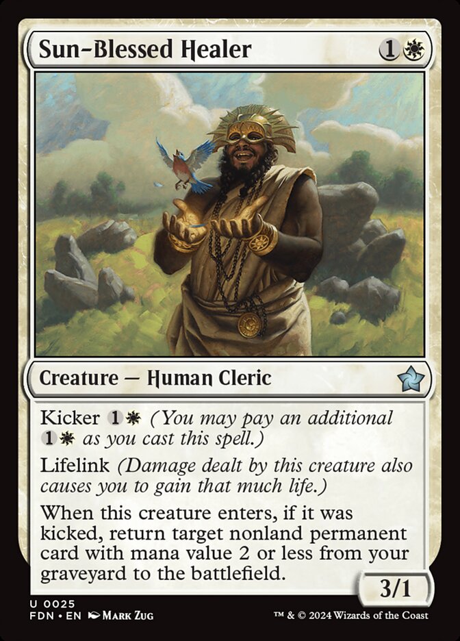 Sun-Blessed Healer 25 (Foundations)  - Foil | Good Games Adelaide SA