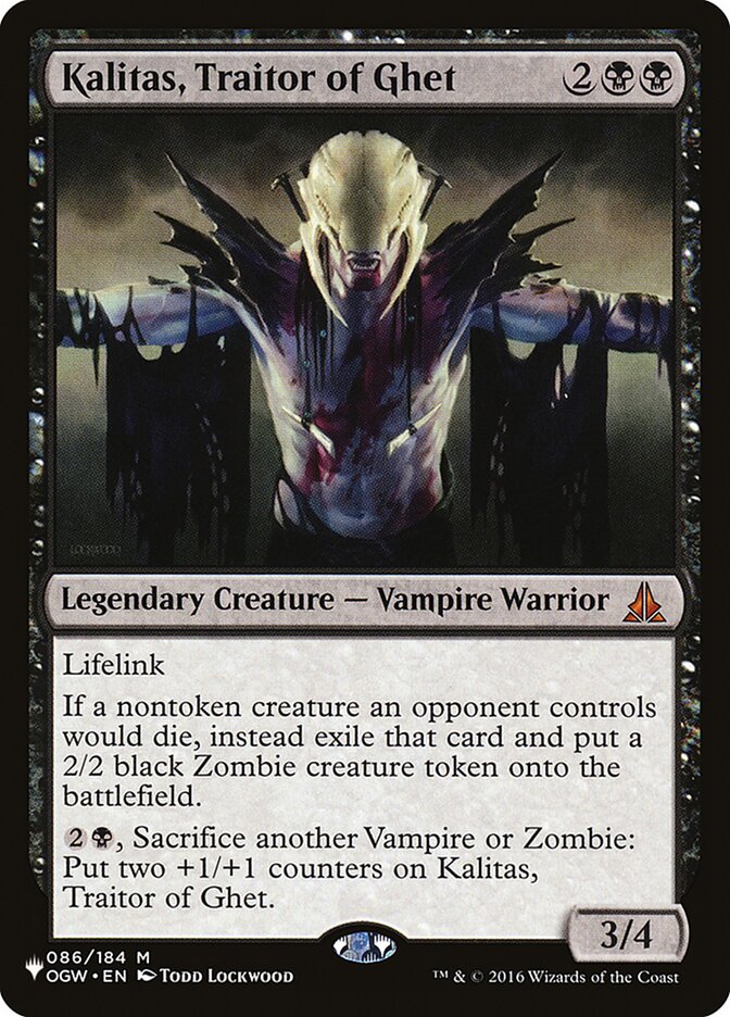 Kalitas, Traitor of Ghet 086/184 (The List Reprints)  | Good Games Adelaide SA