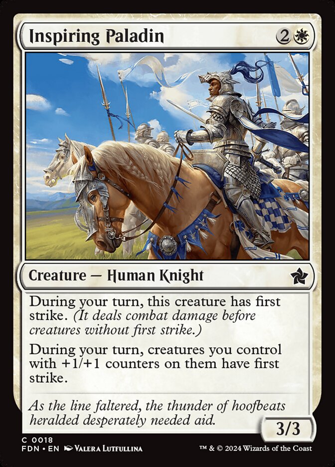 Inspiring Paladin 18 (Foundations)  - Foil | Good Games Adelaide SA