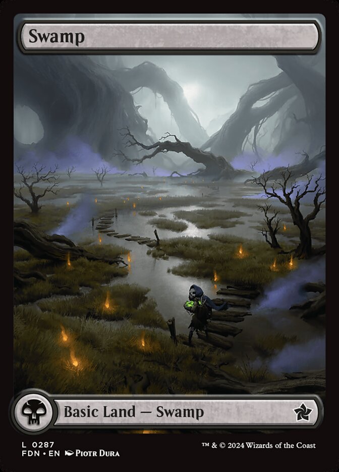 Swamp 0287 287 (Foundations)  - Foil | Good Games Adelaide SA