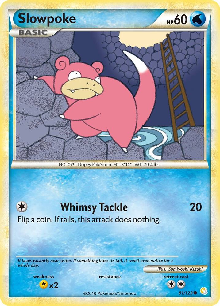 Slowpoke 81/123 (HeartGold SoulSilver)  - Reverse Holofoil | Good Games Adelaide SA