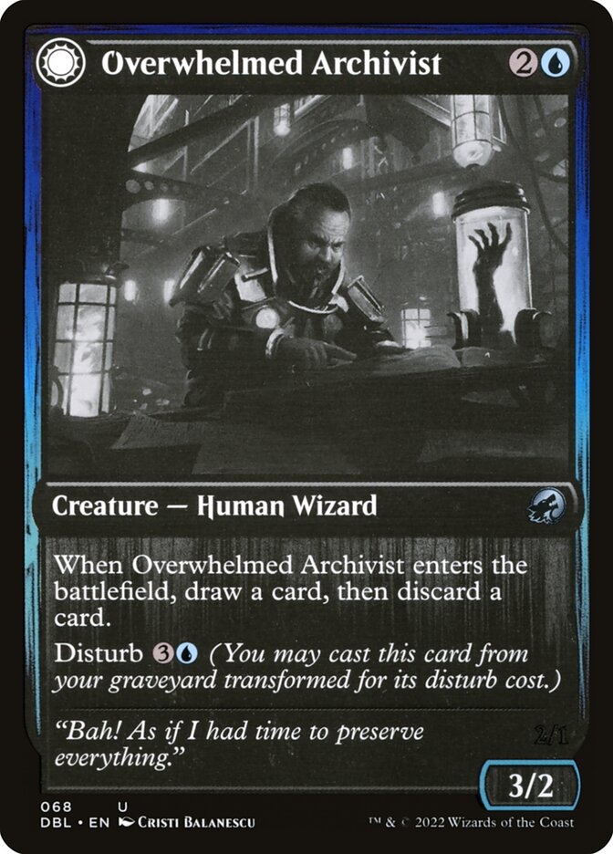 Overwhelmed Archivist // Archive Haunt 68 (Innistrad: Double Feature)  | Good Games Adelaide SA