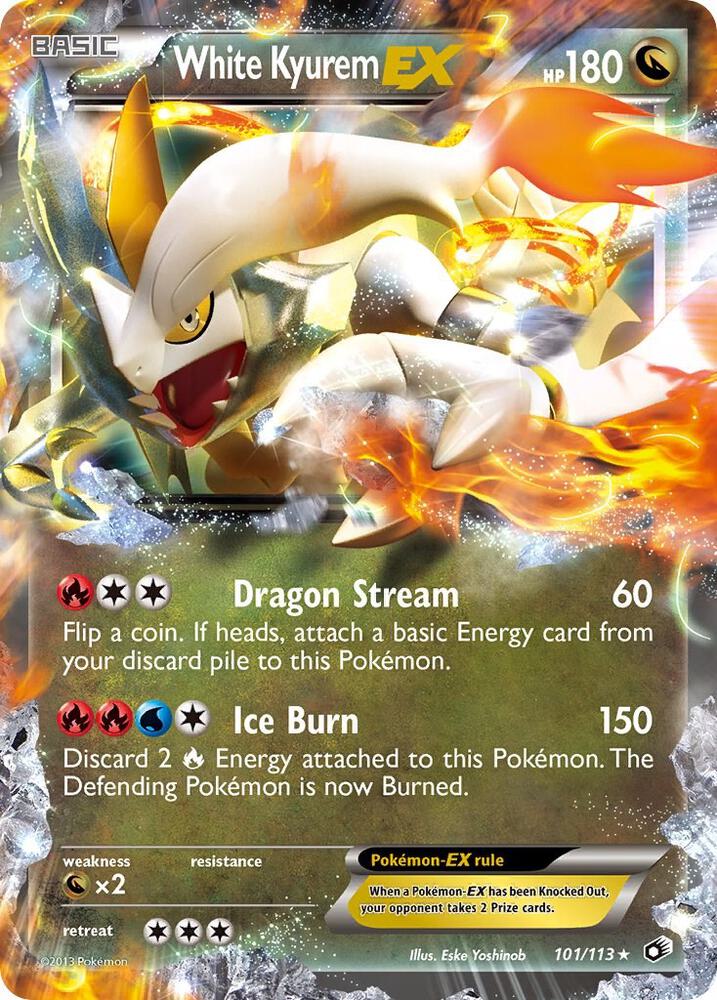 White Kyurem EX 101/113 (Legendary Treasures)  - Holofoil | Good Games Adelaide SA