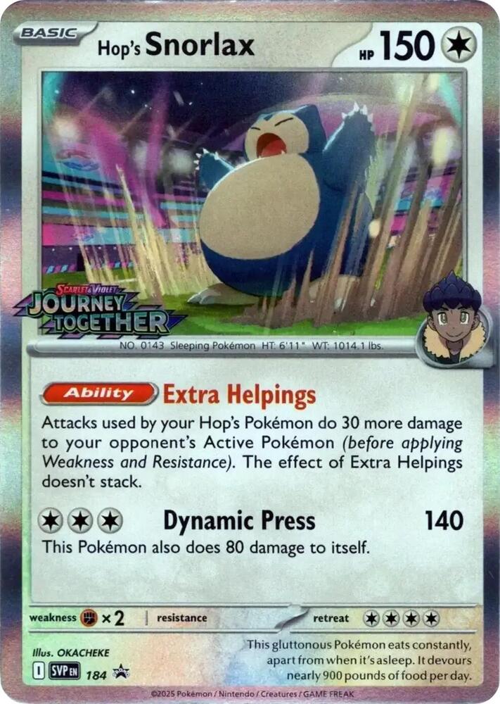 Hops Snorlax 184 Prerelease 184 (SV: Scarlet & Violet Promo Cards)  - Holofoil | Good Games Adelaide SA