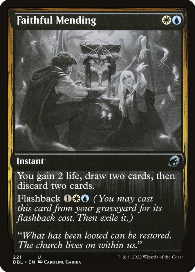 Faithful Mending 221 (Innistrad: Double Feature)  - Foil | Good Games Adelaide SA
