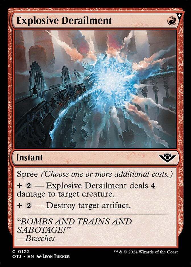 Explosive Derailment 122 (Outlaws of Thunder Junction)  - Foil | Good Games Adelaide SA