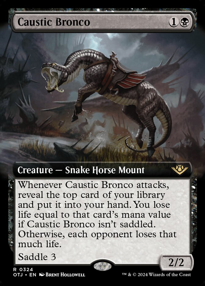 Caustic Bronco 324/286 (Outlaws of Thunder Junction)  - Extended Art Foil | Good Games Adelaide SA