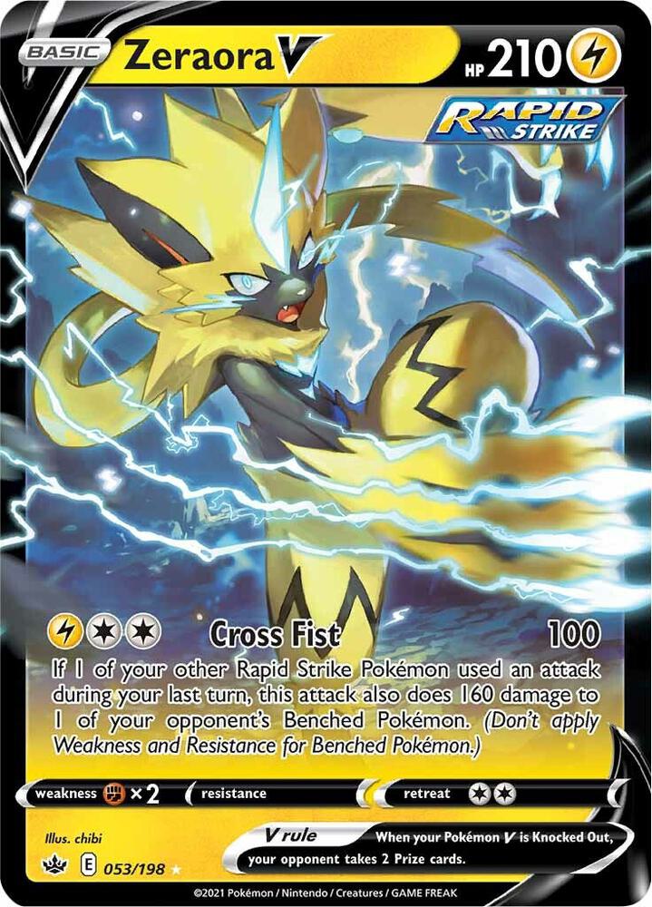 Zeraora V 053/198 (SWSH06: Chilling Reign)  - Holofoil | Good Games Adelaide SA