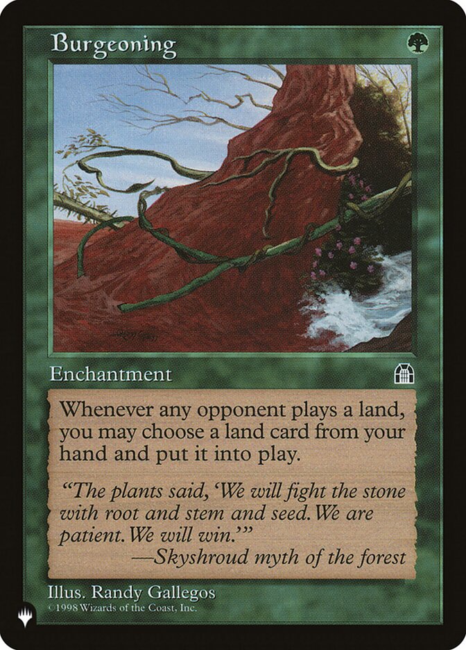 Burgeoning  (The List Reprints)  | Good Games Adelaide SA