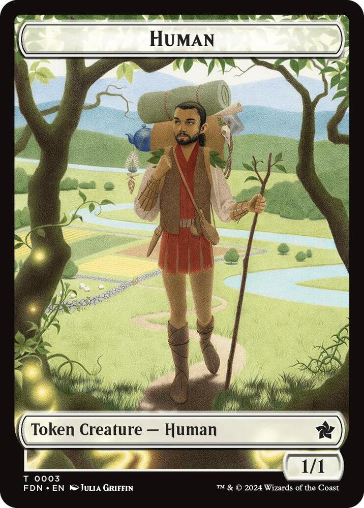 Human Knight Double Sided Token 3 // 4 (Foundations)  | Good Games Adelaide SA